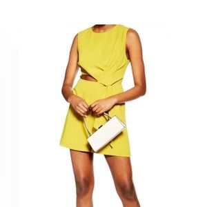 Topshop Shorts | Cut-Out Romper | Color:
Yellow Size: 8